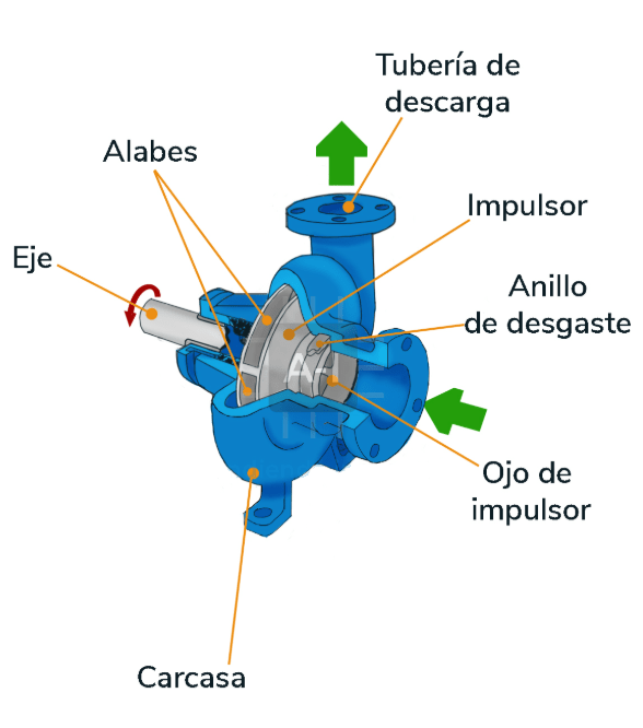 partes bomba centrifuga