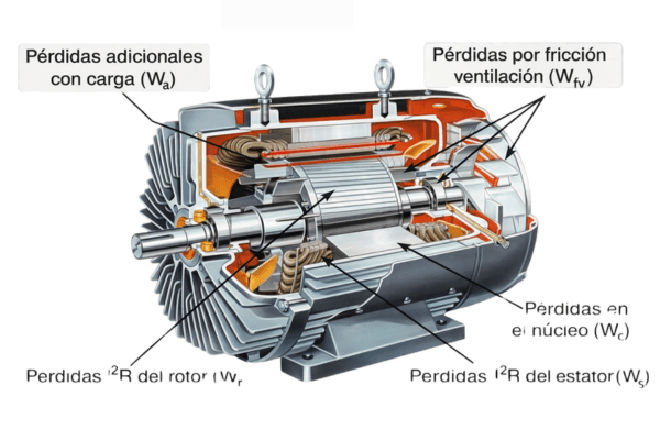 Perdidad de energía en un motor eléctrico