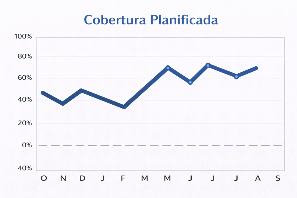 tendencia de cobertura de trabajo planificado