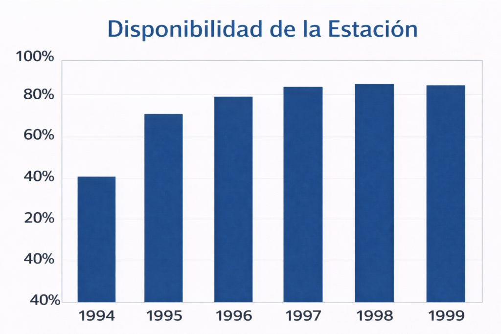 Disponibilidad de la estación (1994-1999)